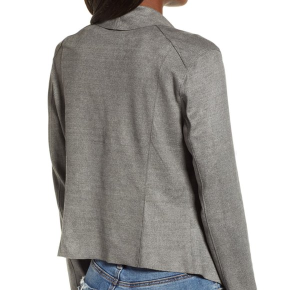 BLANK NYC FAUX SUEDE DRAPE JACKET GREY - Picture 3 of 6